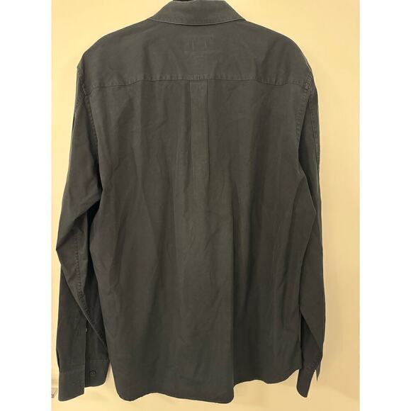 Armani Exchange Men's Black Stone Washed Cotton Button Down Shirt Size Medium - Picture 2 of 4